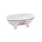6" White with Light Burgundy Rose Emblem Ceramic Soap Dish by Ashland®